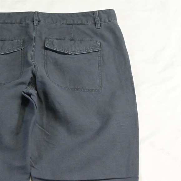 LOFT 4 Navy Blue Blue Marisa Skinny Linen Blend Womens Chino Pants - Picture 5 of 7